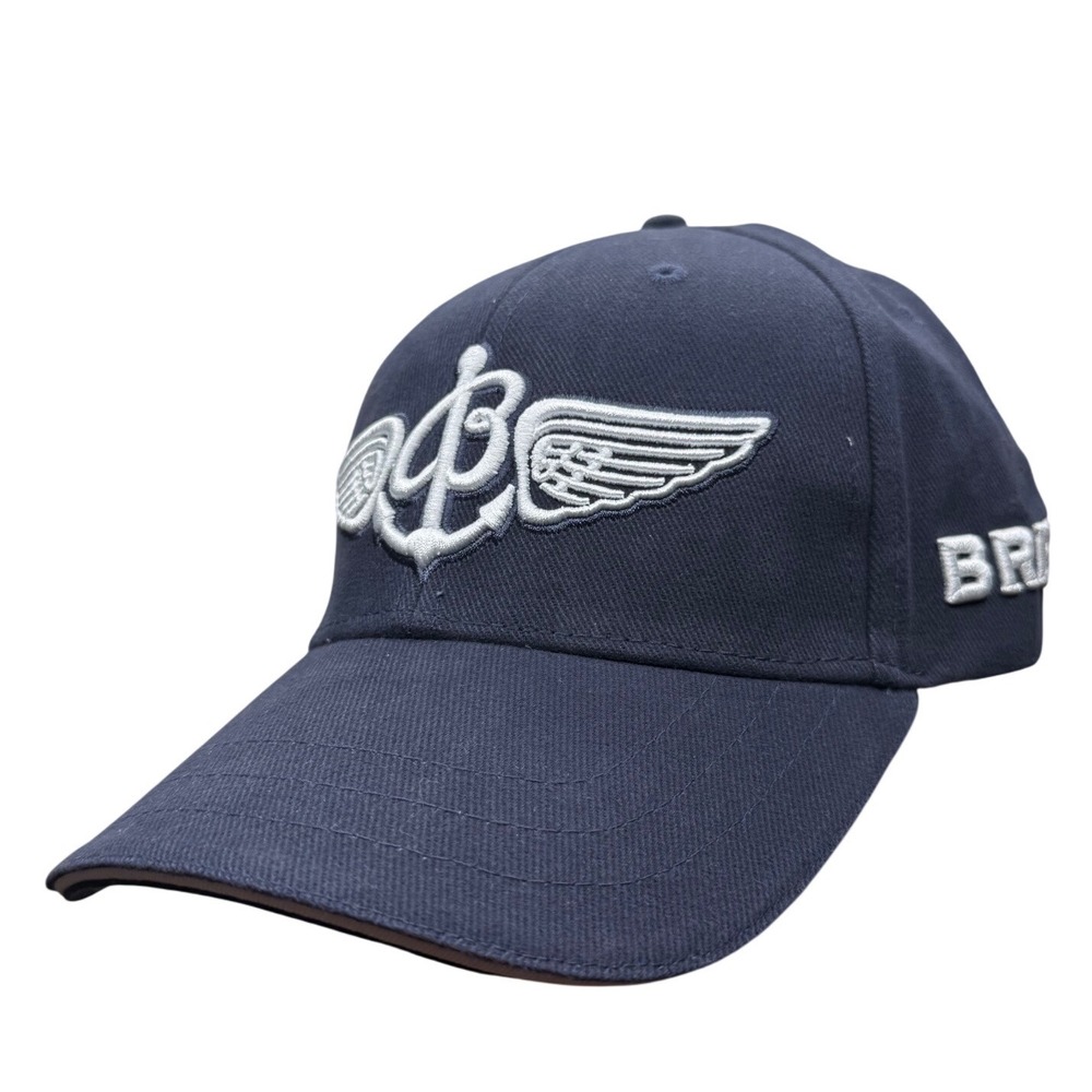 Breitling Navy Blue Cotton Baseball Cap Winged Anchor Logo Adjustable Hat